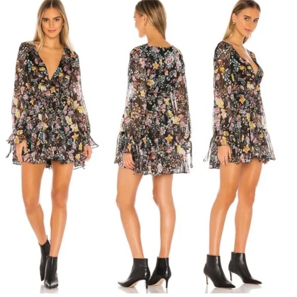 Free People Multicolor Floral Long Sleeve Dress
Size SP